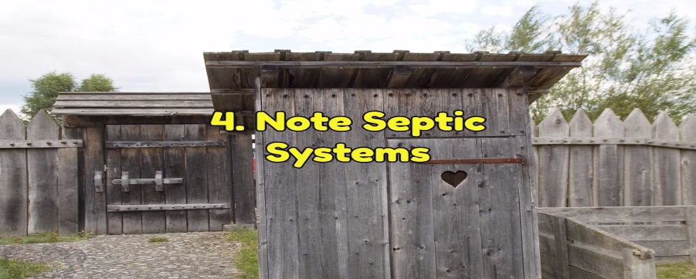 point out where the septic system is